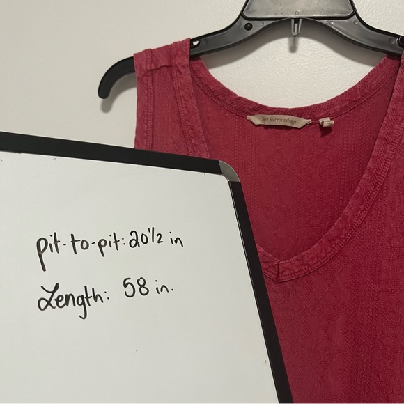 Soft Surroundings Bailey Dress Sleeveless Maxi V Neck light Red XL - Picture 10 of 10